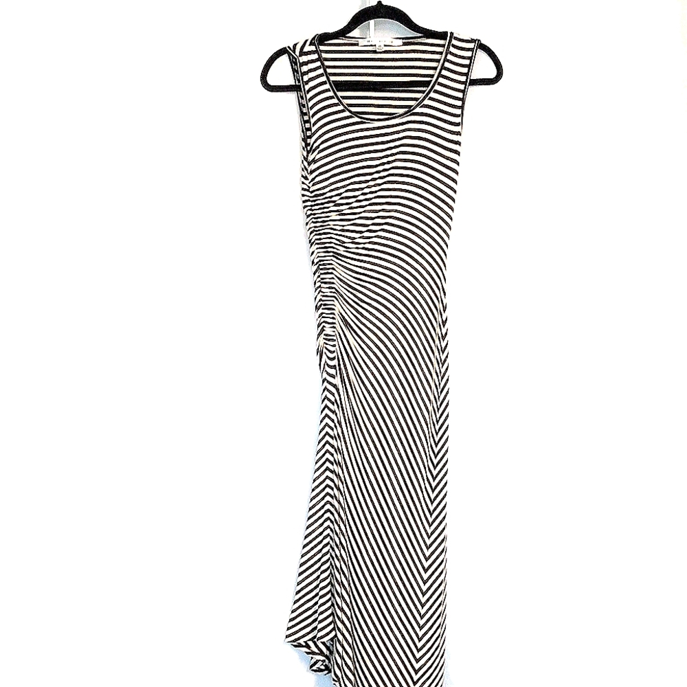 Threadbare Stripe jersey a-line maxi skirt in navy
